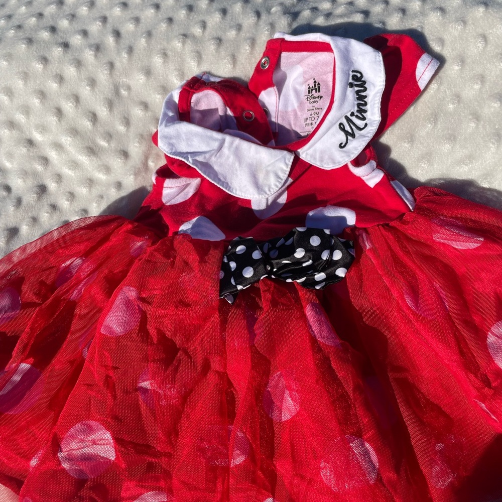 Disney Minnie Mouse Red Dress with Black and White Accents